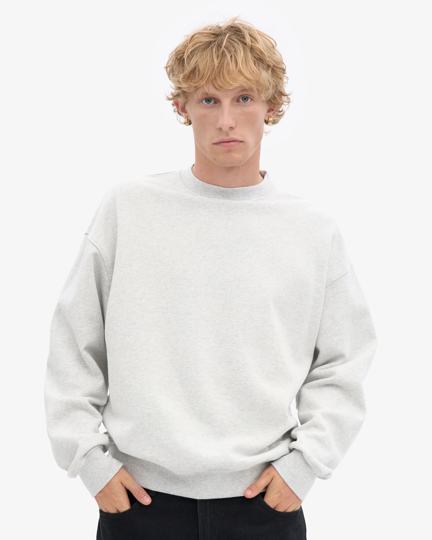 Colourful Standard - Oversized Organic Crew, Snow Melange