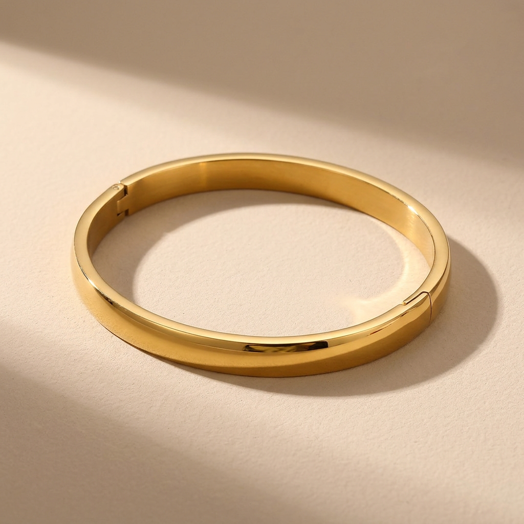 Gold Lunar - Sleek Bangle, Gold