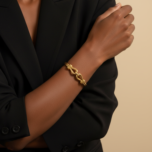 Gold Lunar -  Interlocking Loop Bracelet