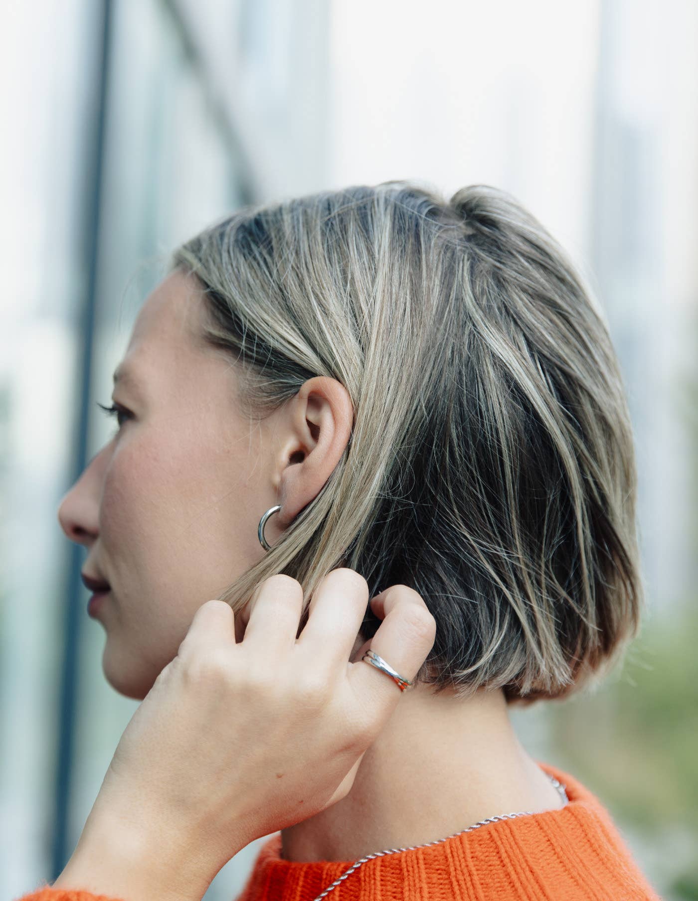 Nordic Muse - Silver Hoop Earrings - 1.5cm