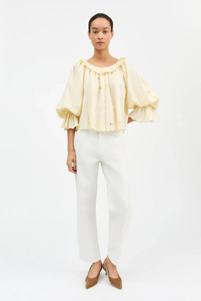 Skall Studio - Fleurie Blouse, Buttermilk