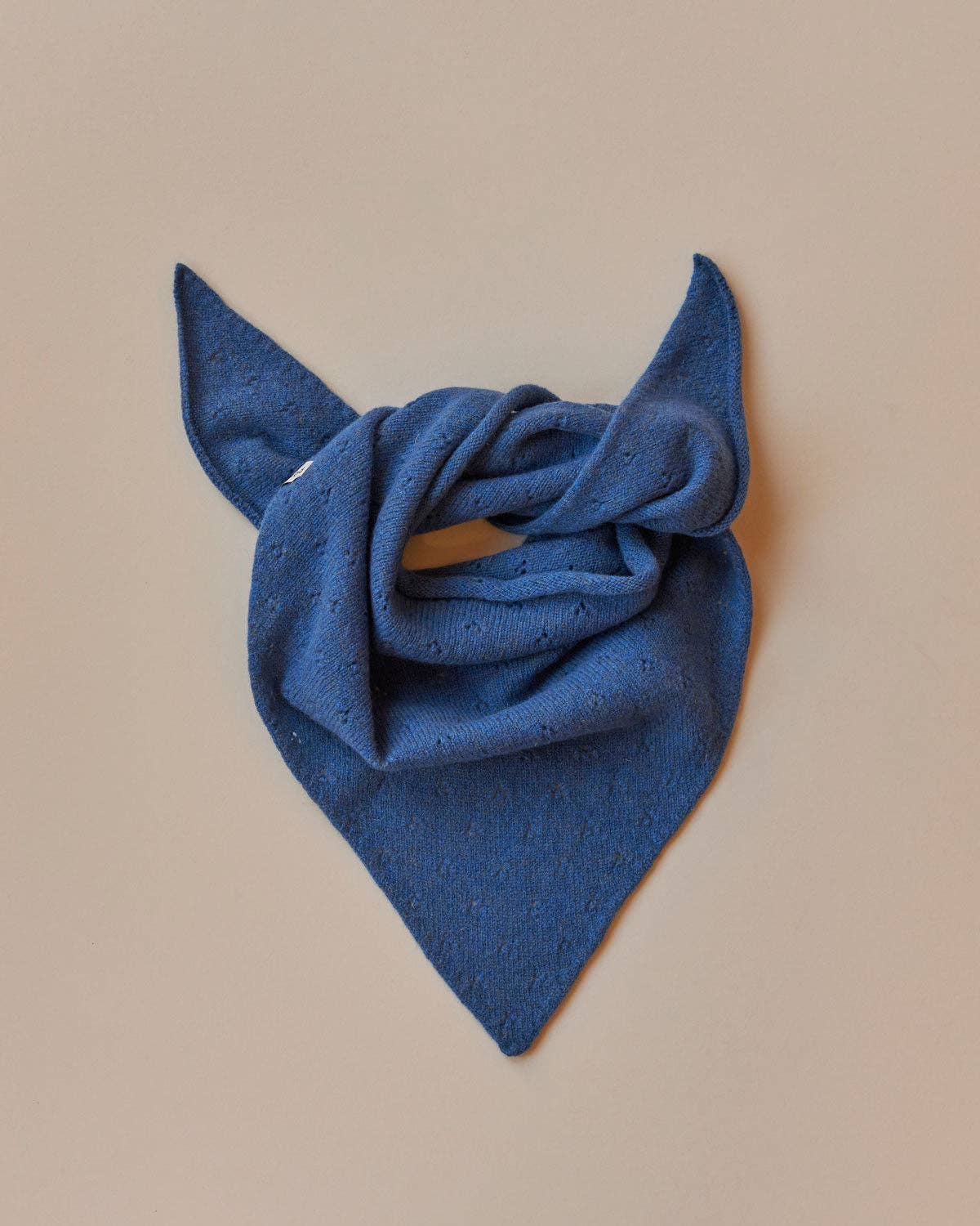 Rove Knitwear - Pointelle Neckerchief | Lapis
