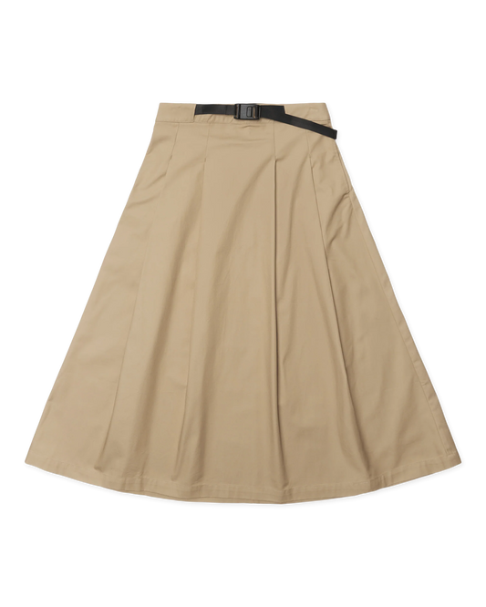 WOODBIRD - Mia Pleat Twill Skirt, Sand