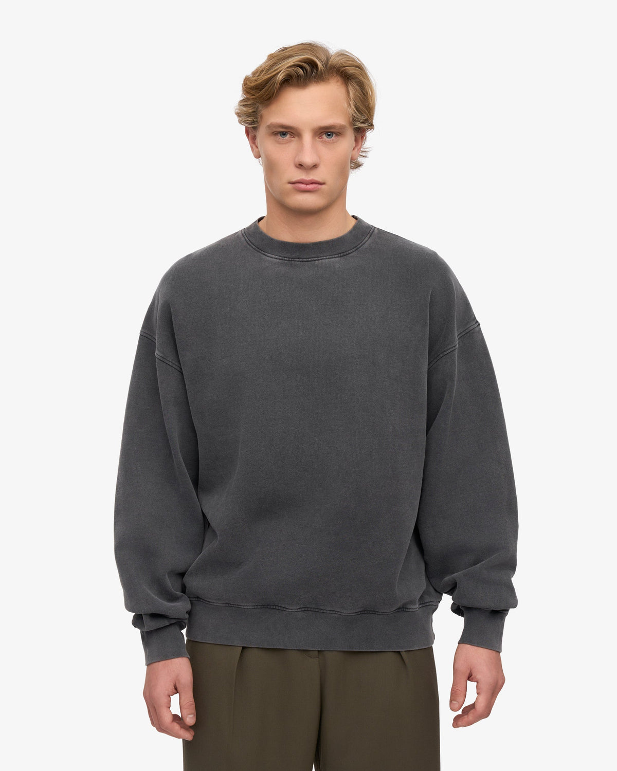 Colourful Standard - Oversized Organic Crew, Faded Black