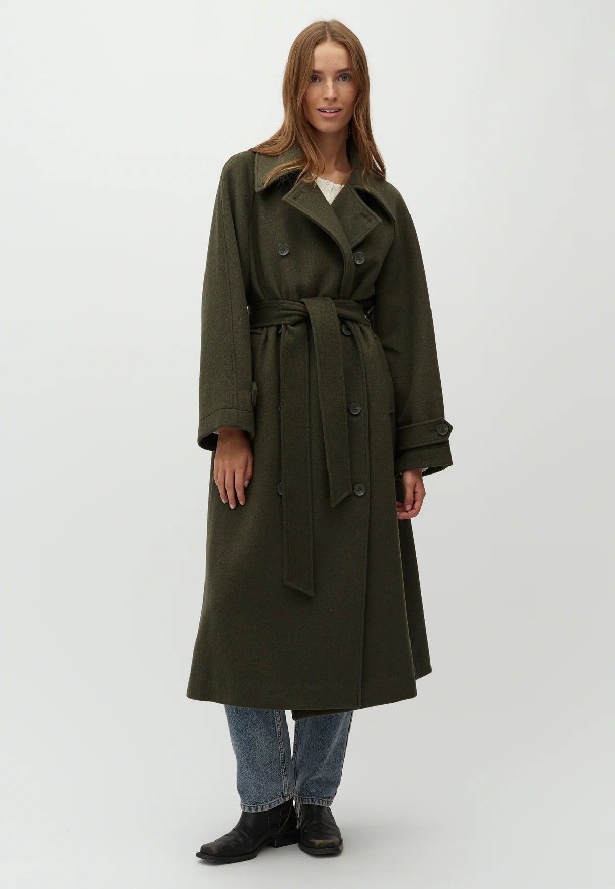 MbyM - Odonna Coat, Dusty Olive Melange