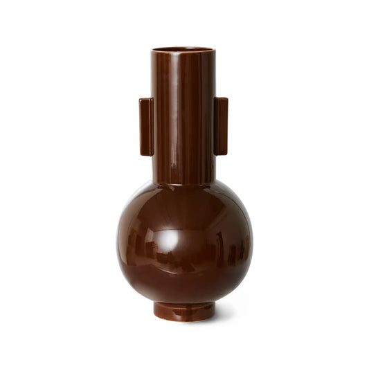 HK Living Ceramic Vase Espresso, Large