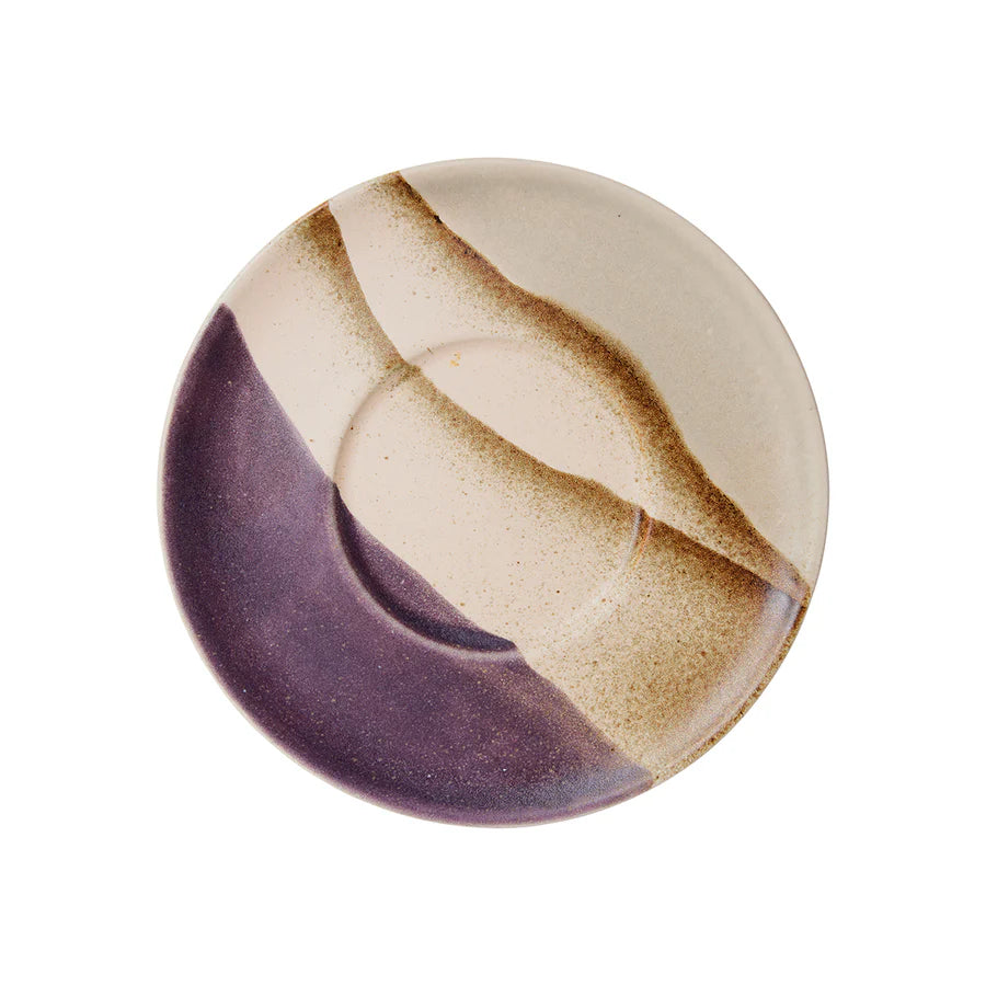 HKLIVING - 70's Ceramics: Saucers, Big Sur (Set of 4)