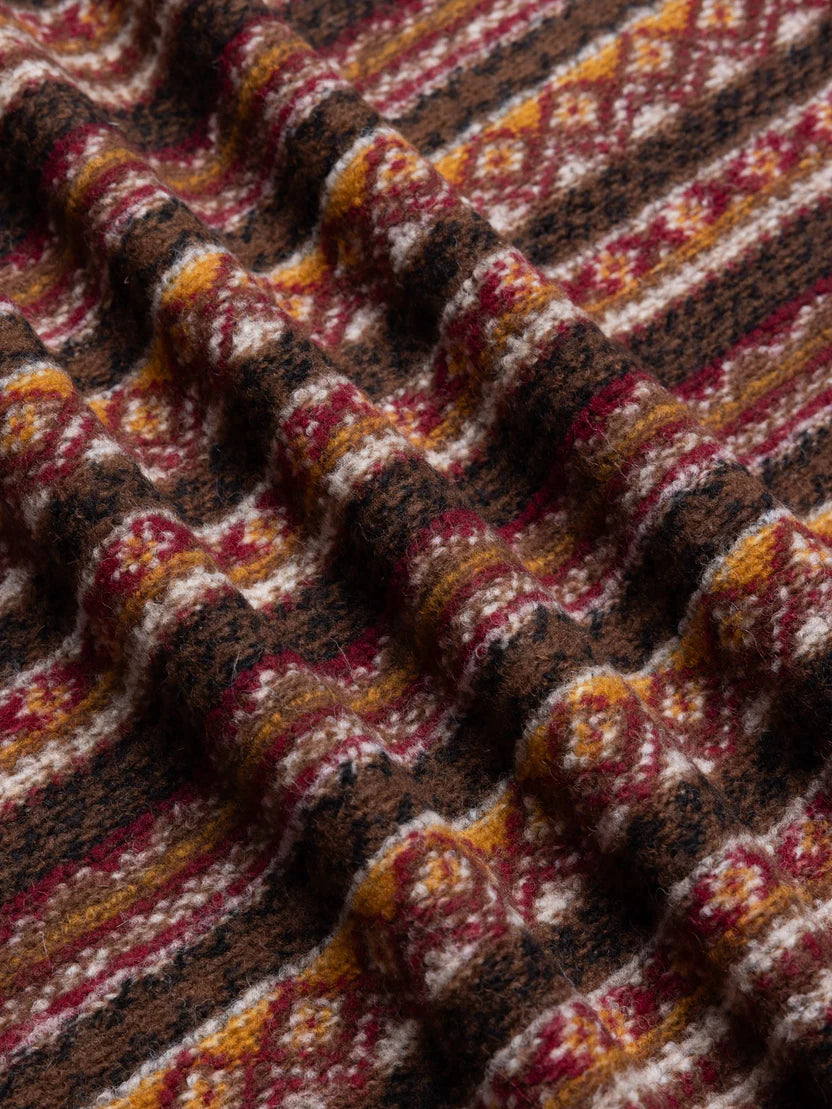 Kestin - Junction Sweat, Umber Knitted Fairisle
