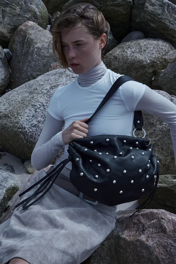 Silfen - Iris Studded Bag, Black