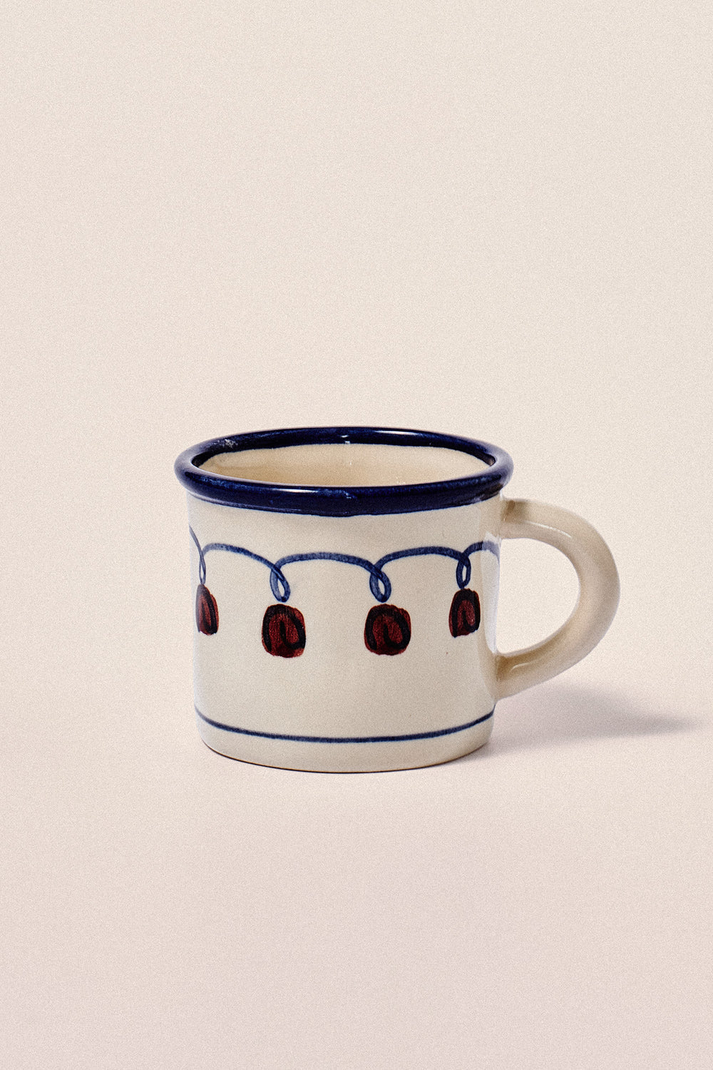 Damson Madder - Espresso Cup, Swirl Boarder