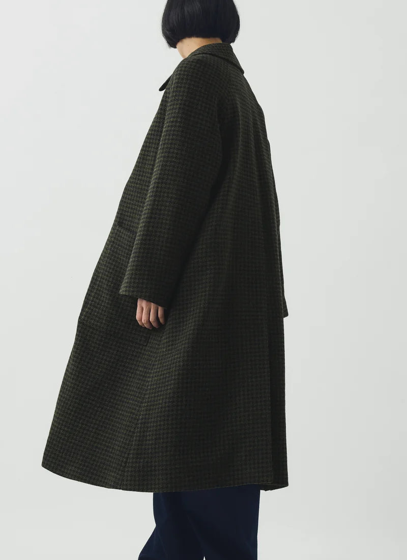TOAST - Frankie Check Cool Raglan Coat, Olive/Black