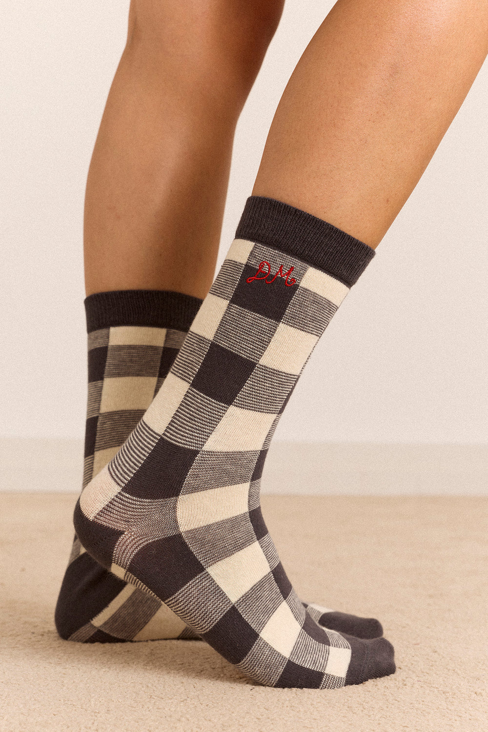 Damson Madder - 3 Pack Socks, Mixed Gingham