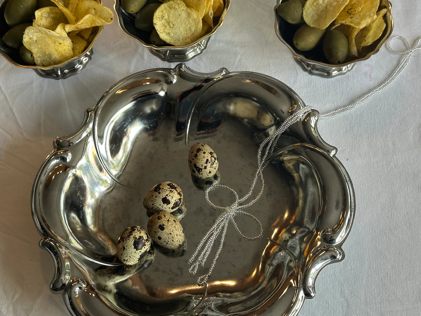 Labro - Bow Necklace, Silver