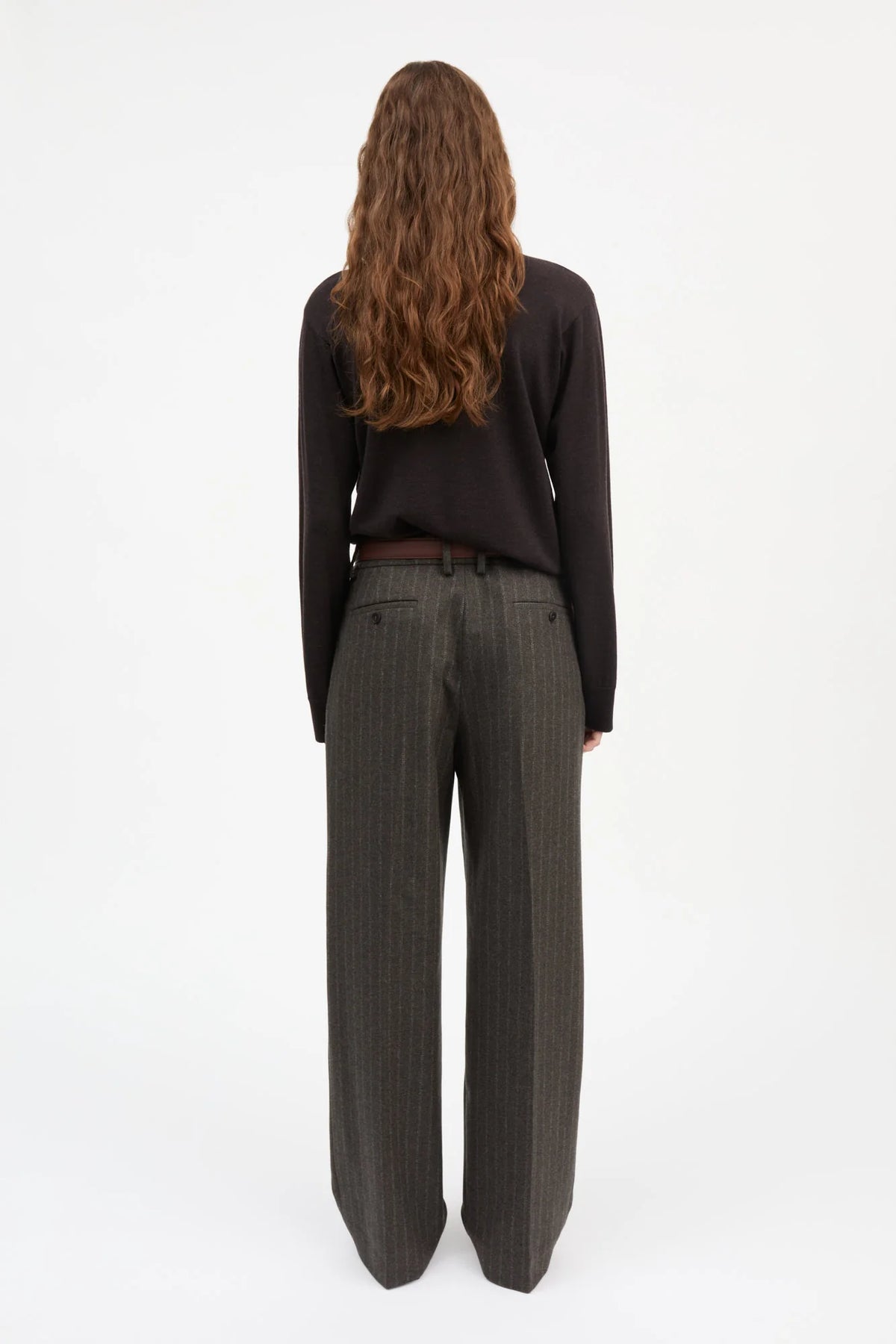 Skall Studio - Harry Trousers, Brown/Black Pinstripe