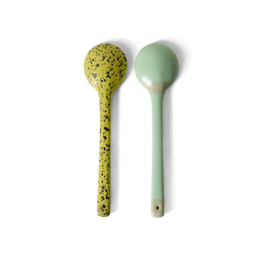 HKLIVING - 70s Ceramics: Serving Spoons, Mines (set of 2)