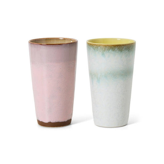 HKLIVING - 70s ceramics: Latte Mugs, Fresco (Set of 2)