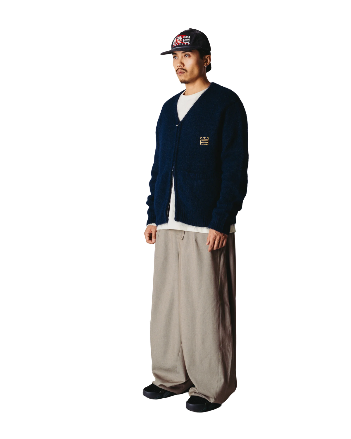 WOODBIRD - Koon Zip Tiger Cardigan, Navy