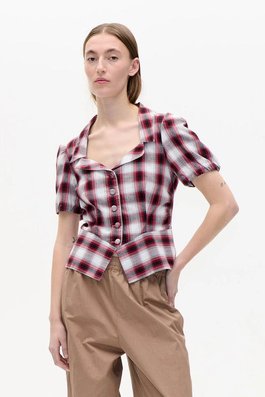Baum und Pferdgarten - Macaia Blouse, Red Check