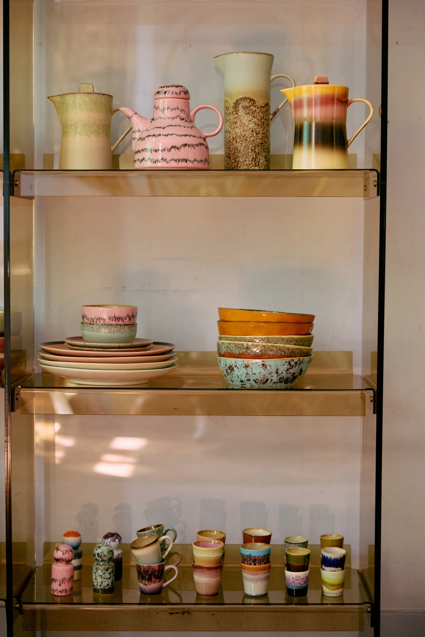 HKLIVING - 70’s Ceramics: Saucers, Doodle (Set of 4)