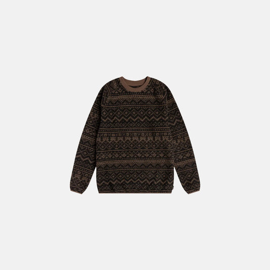 Kestin - Junction Sweat, Peat/Knitted Fairisle