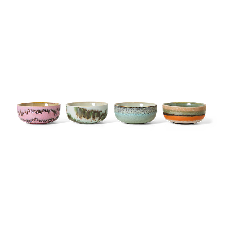 HKLIVING - 70s Ceramics: Tapas Bowls, Renaissance (set of 4)