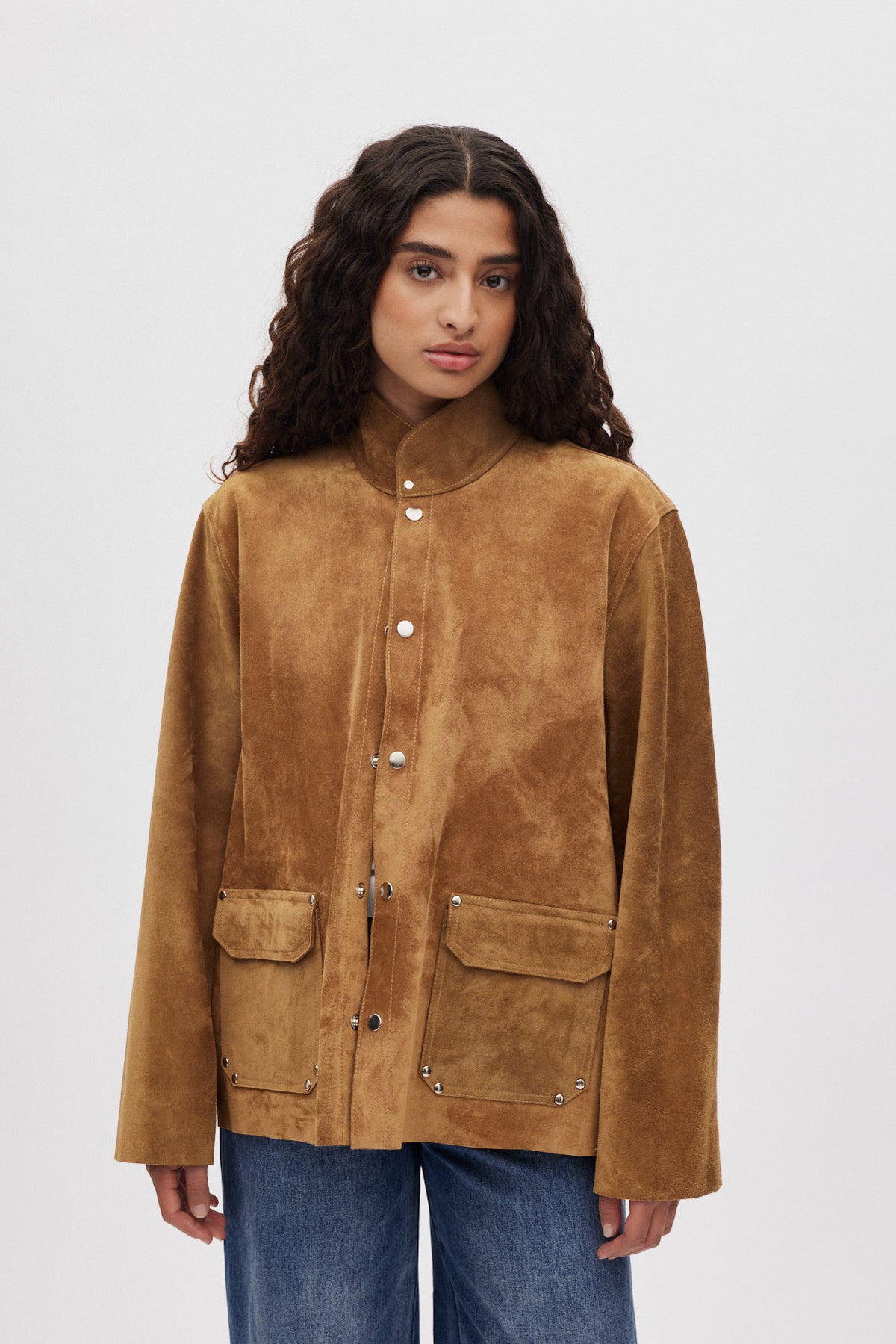 Rabens Saloner - Thelma Heavy Suede Jacket, Whiskey