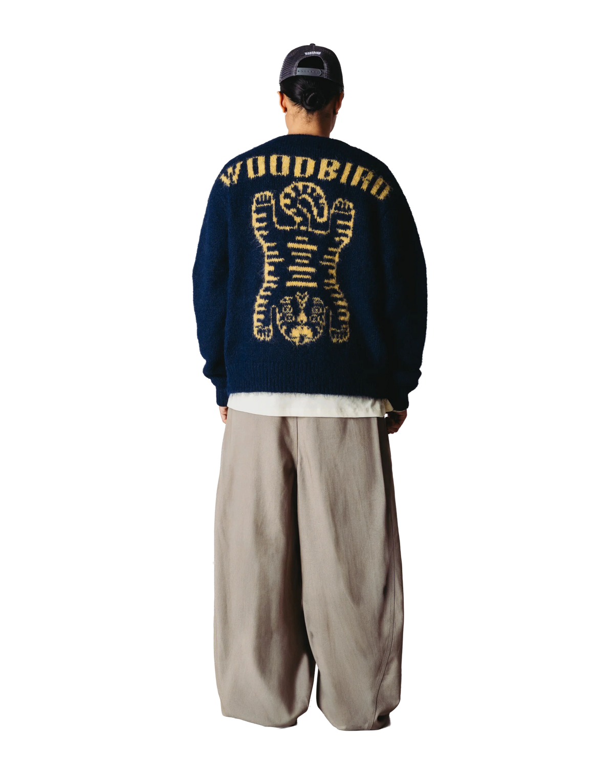 WOODBIRD - Koon Zip Tiger Cardigan, Navy