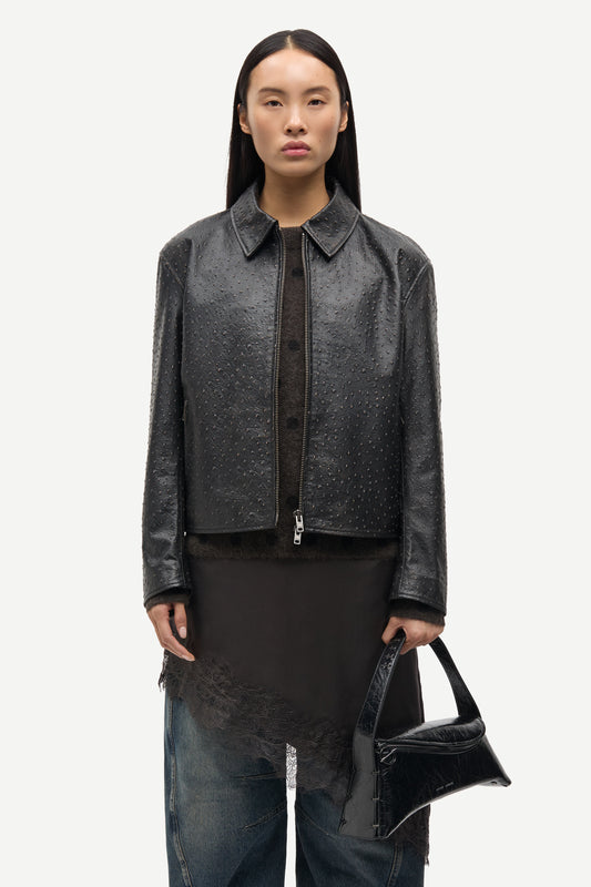 Samsøe Samsøe - Satise Leather Jacket, Mulch