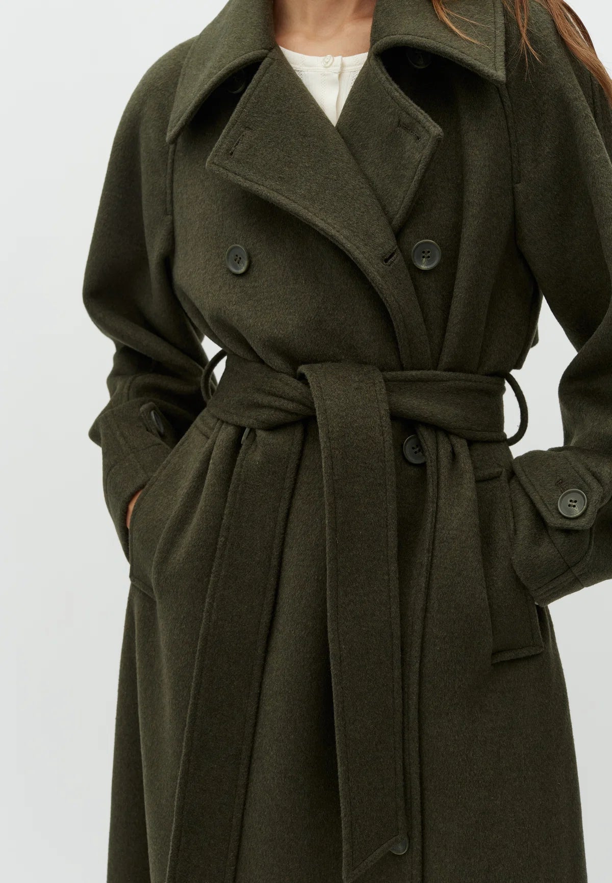 MbyM - Odonna Coat, Dusty Olive Melange