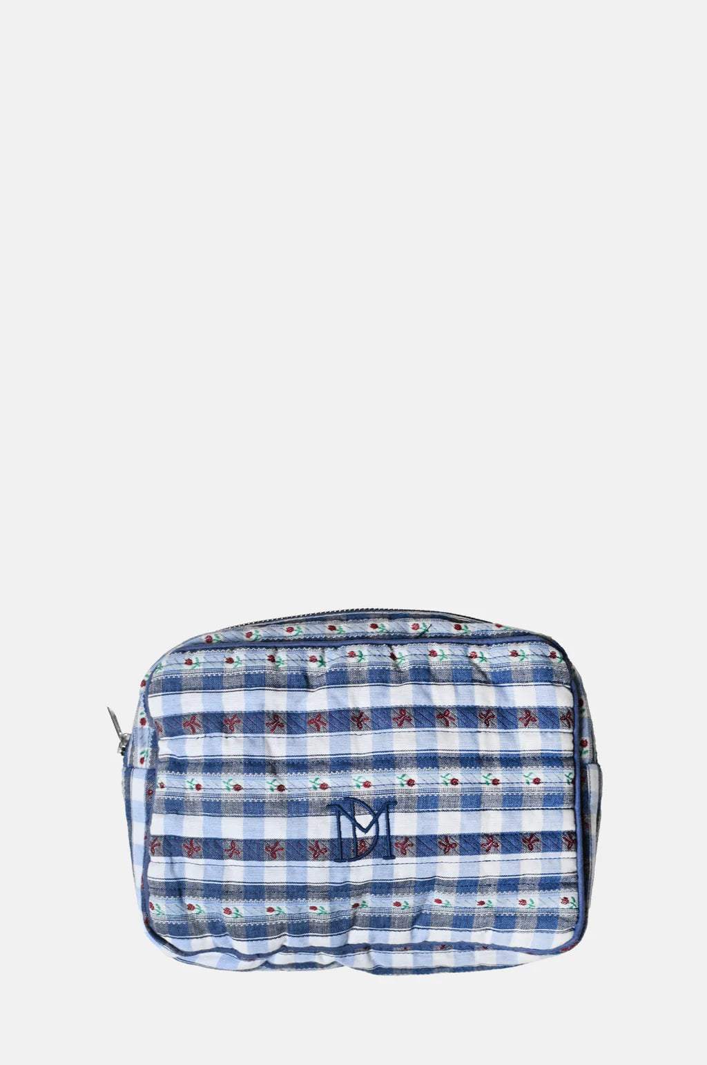 Damson Madder Quilted Make Up Bag - Margot Gingham