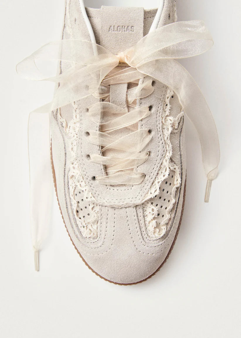 Alohas - Tb.490 Crochet Cream Leather Sneakers