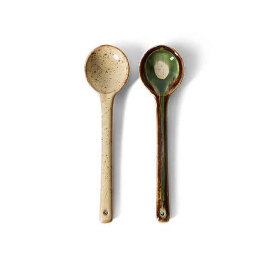 HKLIVING - 70s Ceramics: Serving Spoons, Hills (set of 2)