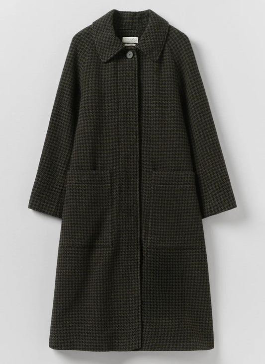 TOAST - Frankie Check Cool Raglan Coat, Olive/Black