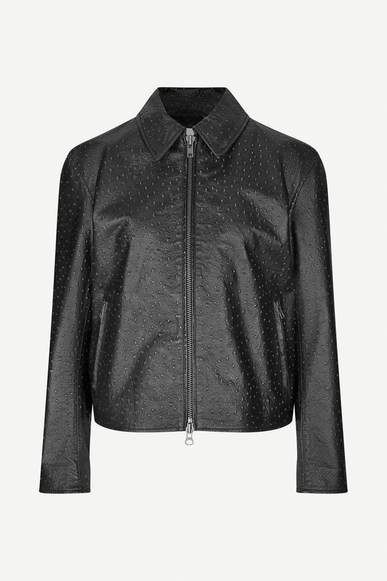 Samsøe Samsøe - Satise Leather Jacket, Mulch