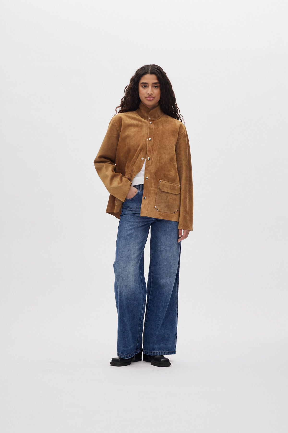 Rabens Saloner - Thelma Heavy Suede Jacket, Whiskey