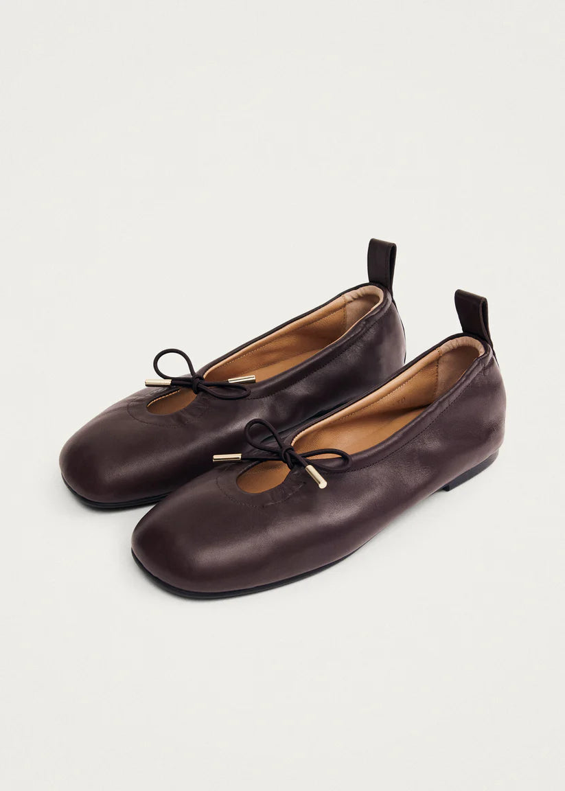 Alohas - Rosalind Brown Leather Ballet Flat
