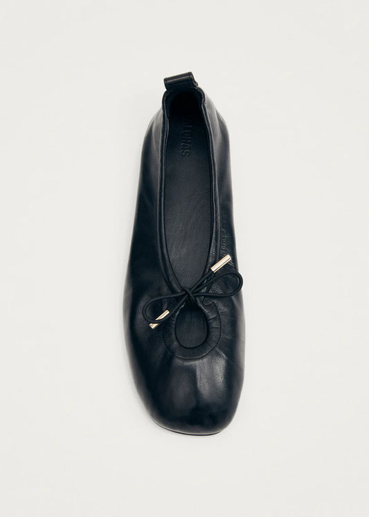 Alohas - Rosalind Black Leather Ballet Flat