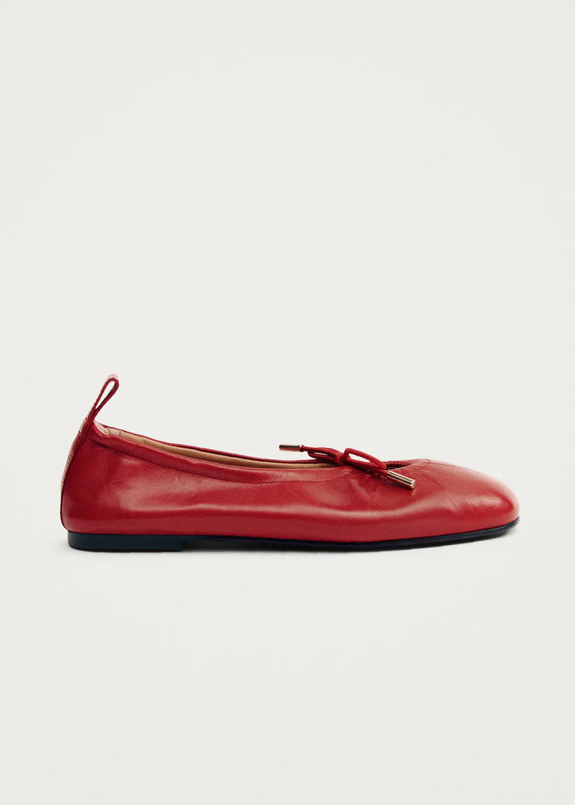 Alohas - Rosalind Red Leather Ballet Flat