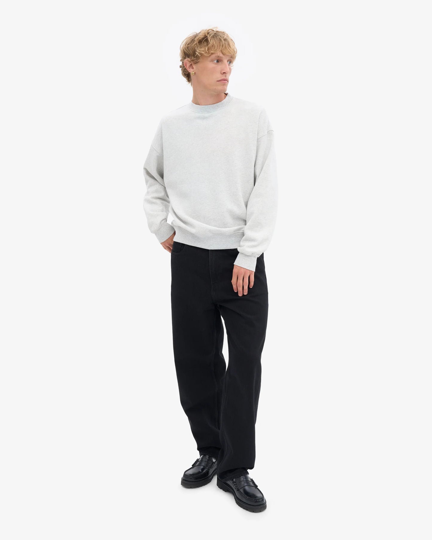 Colourful Standard - Oversized Organic Crew, Snow Melange