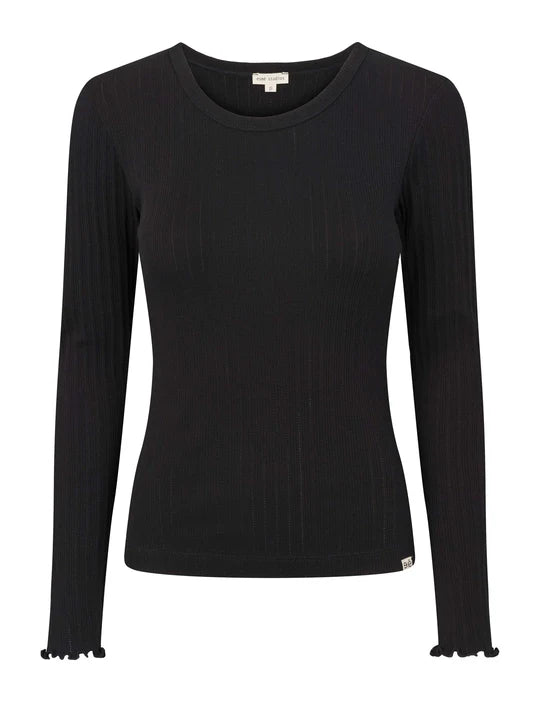 Esmé Studios - Ella Long Sleeve Top, Black