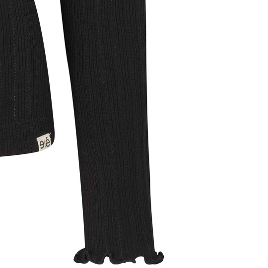 Esmé Studios - Ella Long Sleeve Top, Black