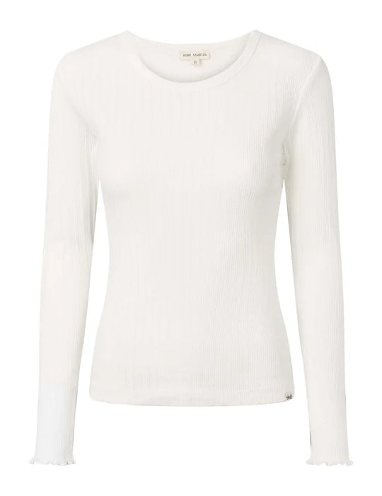 Esmé Studios - Ella Long Sleeve Top, White