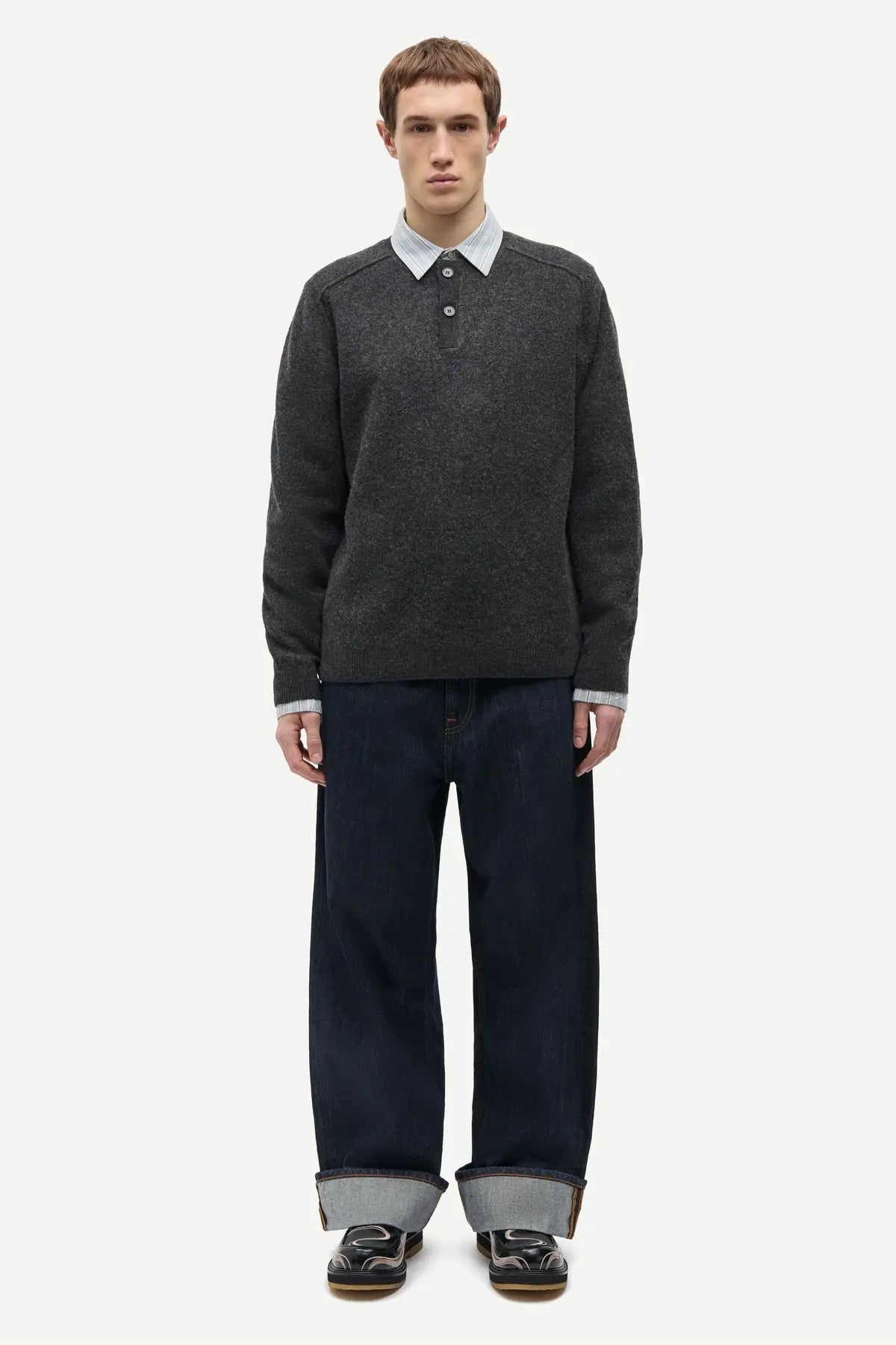 Samsøe Samsøe - Sarick Sweater, Dark Grey Melange