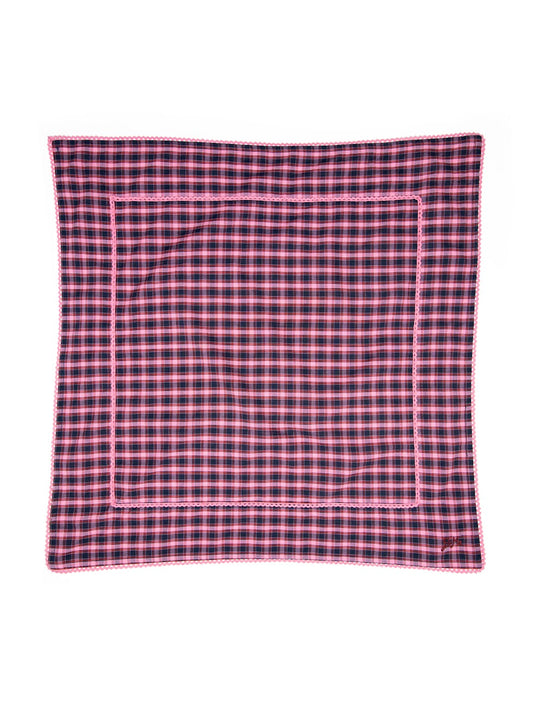 Damson Madder - Headscarf in Magenta Check