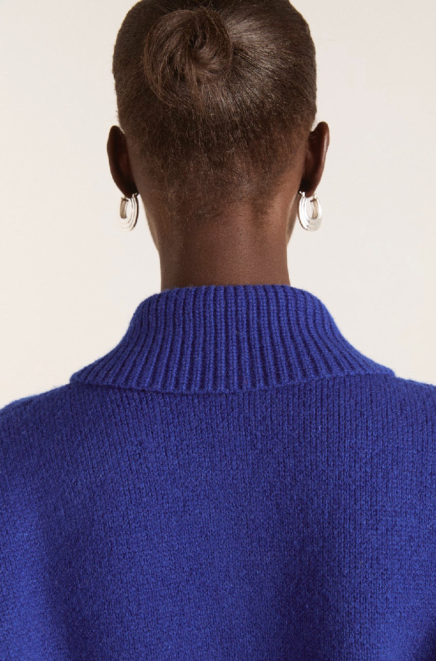 Damson Madder - Saskia Slouchy Rugby Jumper, Bold Argyle