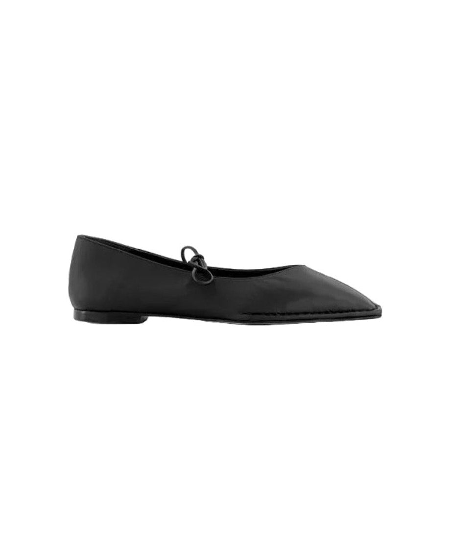 Alohas - Sway Black Leather Ballet Flats