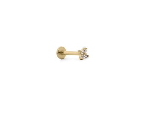 By Rae - The Clover Flat Back Stud, Single