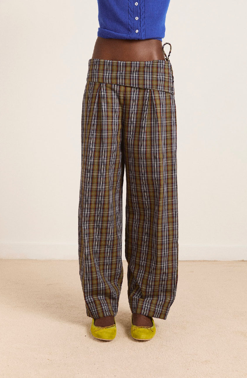 Damson Madder - Fia Trousers, Multi Check