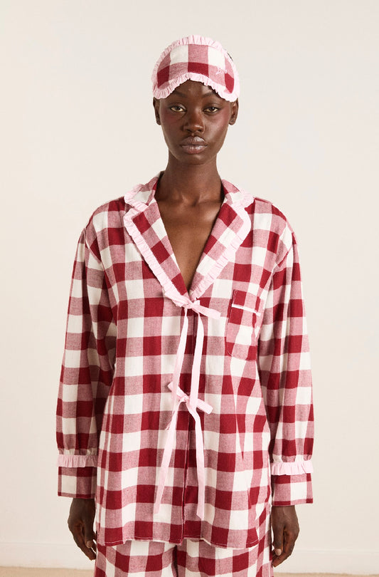 Damson Madder - Antonella PJ Set, Large Pink Gingham
