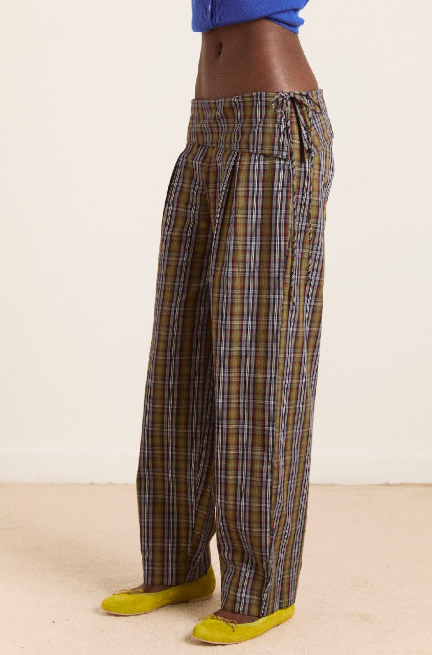 Damson Madder - Fia Trousers, Multi Check
